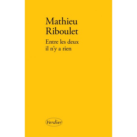 Entre les deux il n'y a rien -  Mathieu Riboulet